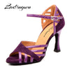 Women Suede And PU New Purple Salsa Party Ballroom Dance Shoes