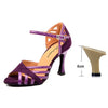 Women Suede And PU New Purple Salsa Party Ballroom Dance Shoes