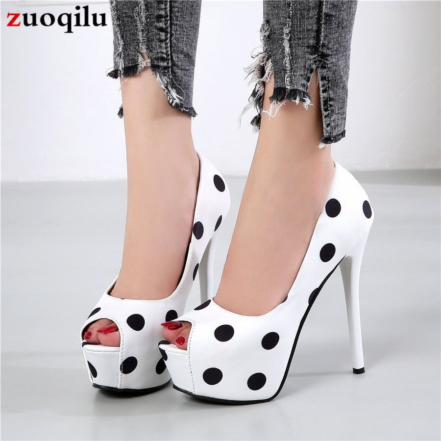 Pumps women shoes platform heels peep toe woman shoes ladies office shoes women