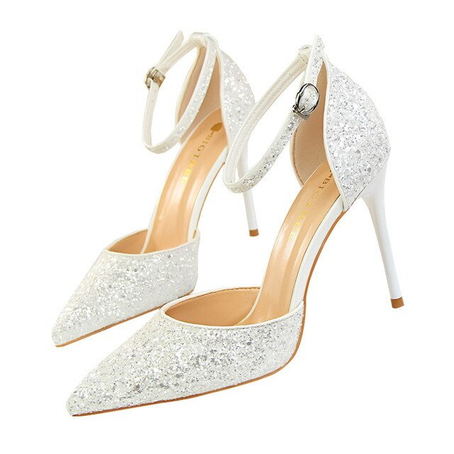 Sexy Wedding Shoes Gold Silver