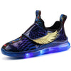 Sneakers Children's USB Charging Luminous Lighted Sneakers Boy/Girls Colorful LED lights Children Shoes size 25-37