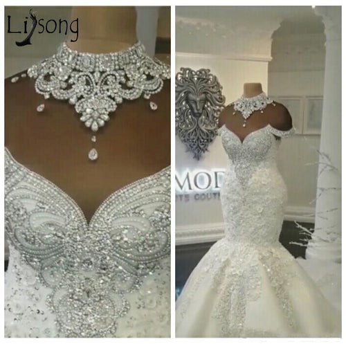 Luxury Wedding Dresses Beading Crystals