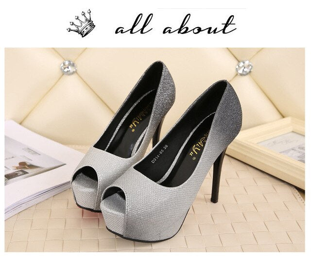 Waterproof HOT Women Shoes . platform Dress High Heels Boat Shoes Wedding Shoes