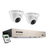 ZOSI 1080P CCTV Camera System 4CH 1080P DVR System with 2x Outdoor 2MP Video Security Cameras