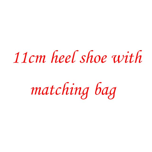 New Green crystal women wedding shoes with matching bags High shoes Fashion real leather shoes woman p