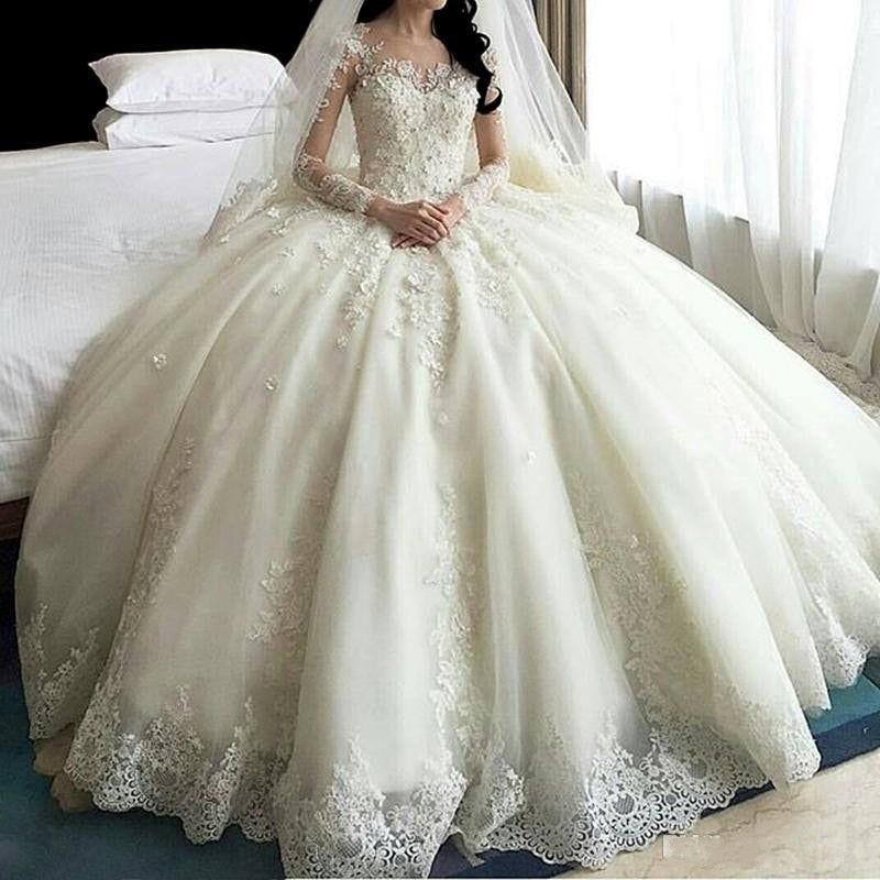 Hot Crystal Flowers Wedding Dresses