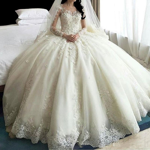 Hot Crystal Flowers Wedding Dresses