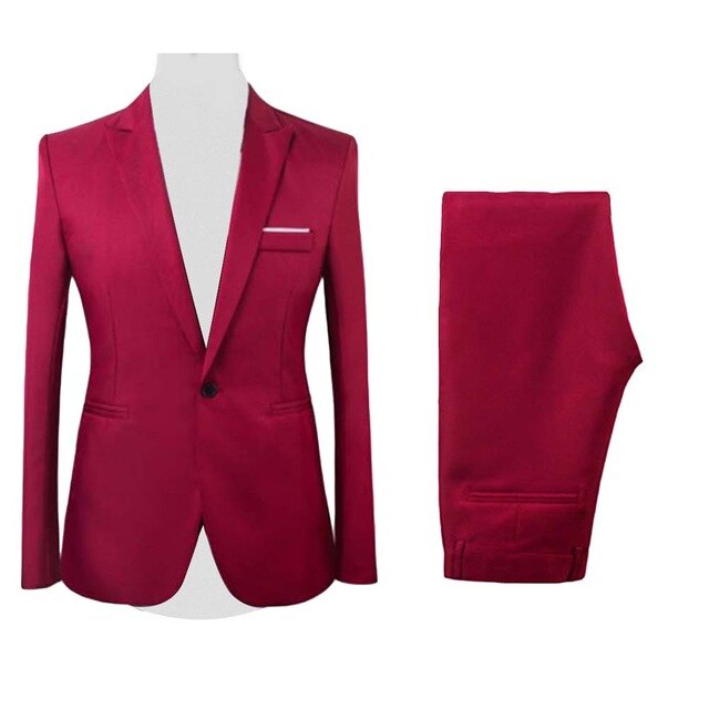 Formal Mens Suits with Pants Men's Blazer  Wedding Male