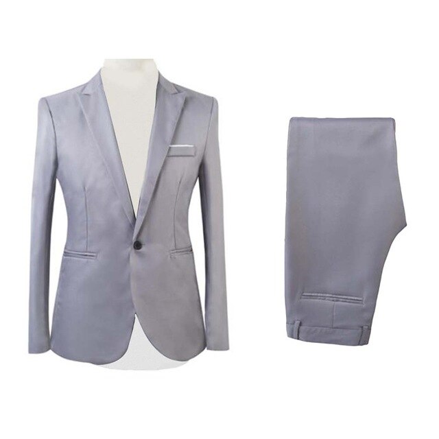 Formal Mens Suits with Pants Men's Blazer  Wedding Male