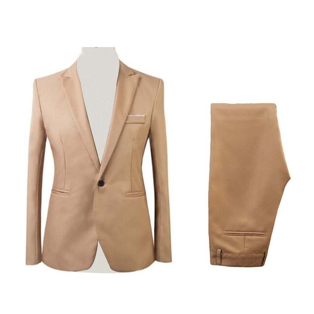 Formal Mens Suits with Pants Men's Blazer  Wedding Male