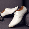 Mens patent leather shoes men dress shoes lace up Pointed toe wedding Business