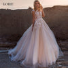 Scoop Lace Applique A Line Wedding Dresses Sleeveless