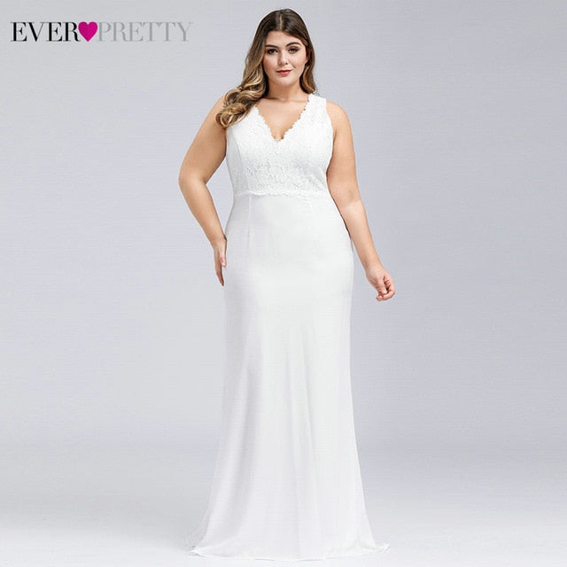 Pretty Wedding Dresses V-Neck Sleeveless