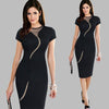 Women Vintage Wear to Work Elegant Knee Length Business Party