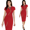 Women Vintage Wear to Work Elegant Knee Length Business Party