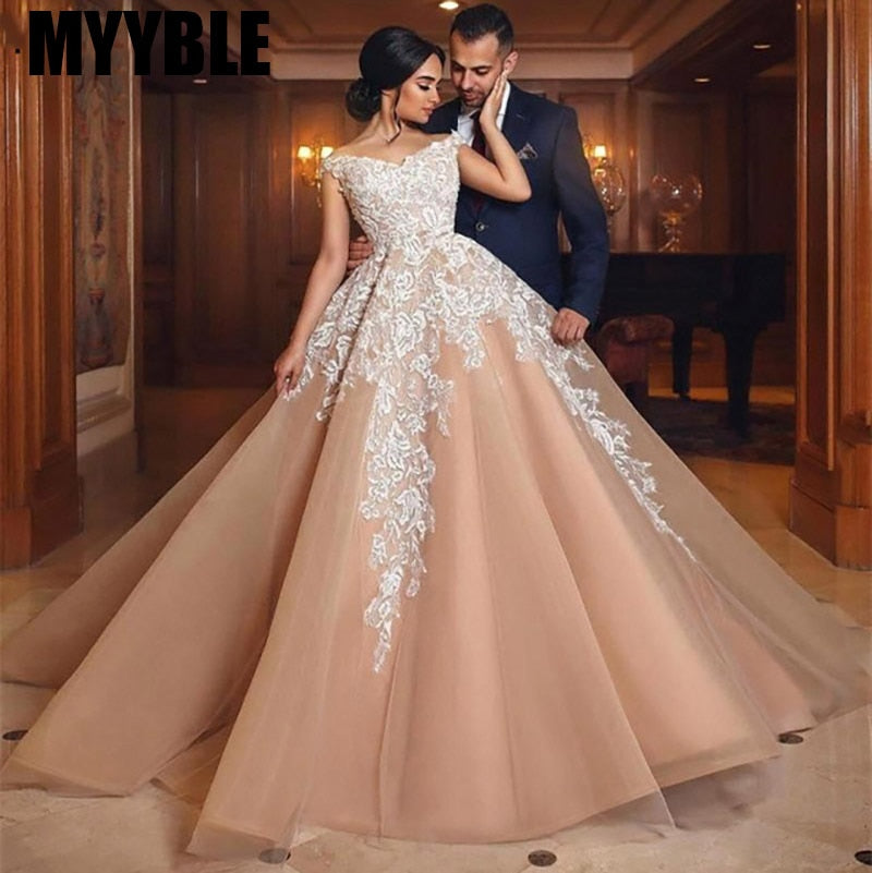 MYYBLE Vintage Ball Gown Wedding Dresses