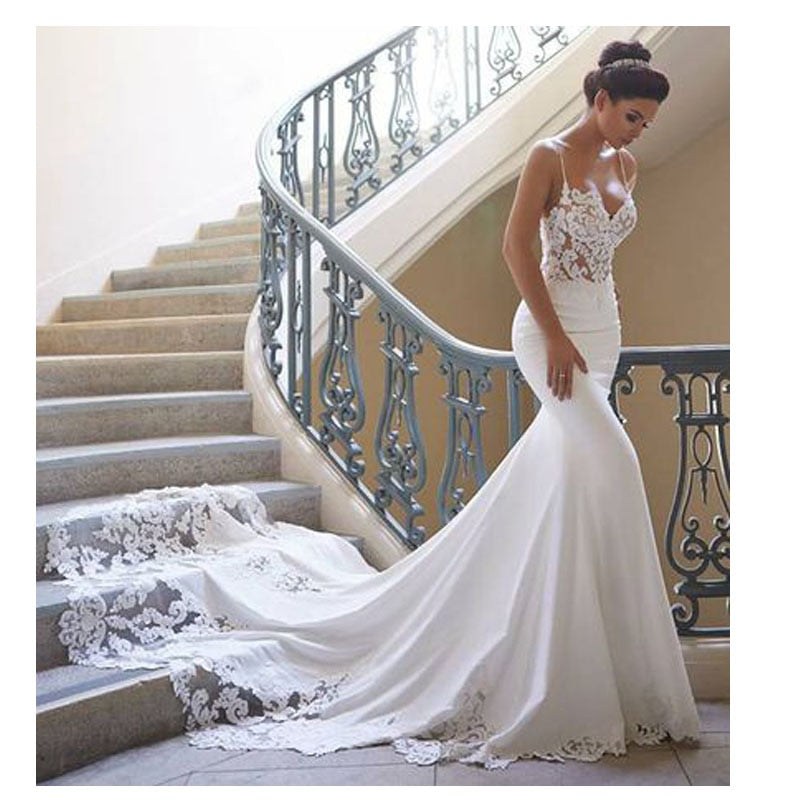 Wedding Dress Sweetheart Neck Gown