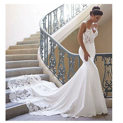 Wedding Dress Sweetheart Neck Gown