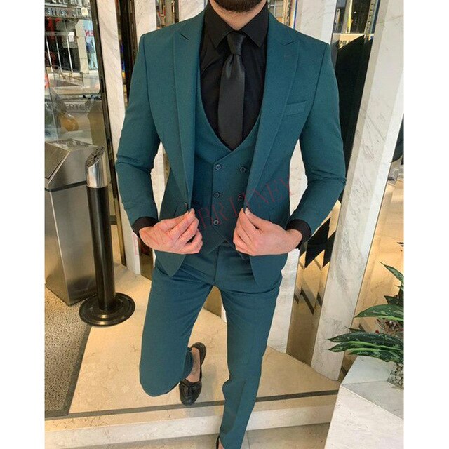 Fashion Lattice Men's Suit. Casual Men Blazer