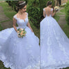 Backless Princess Embroidery Wedding Dress