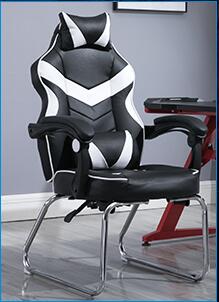 Modern Gaming Chair Office Computer Simple Around Bow Seat Synthetic Leather