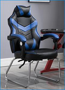 Modern Gaming Chair Office Computer Simple Around Bow Seat Synthetic Leather