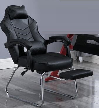 Modern Gaming Chair Office Computer Simple Around Bow Seat Synthetic Leather