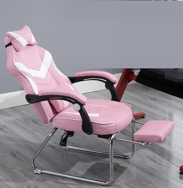 Modern Gaming Chair Office Computer Simple Around Bow Seat Synthetic Leather