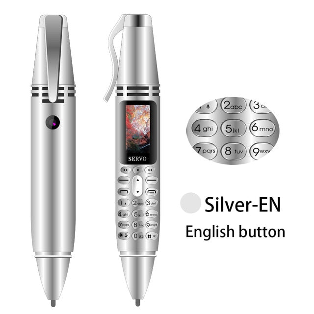 SERVO K07 Pen mini Cellphone 0.96" Tiny Screen GSM Dual SIM Camera Flashlight