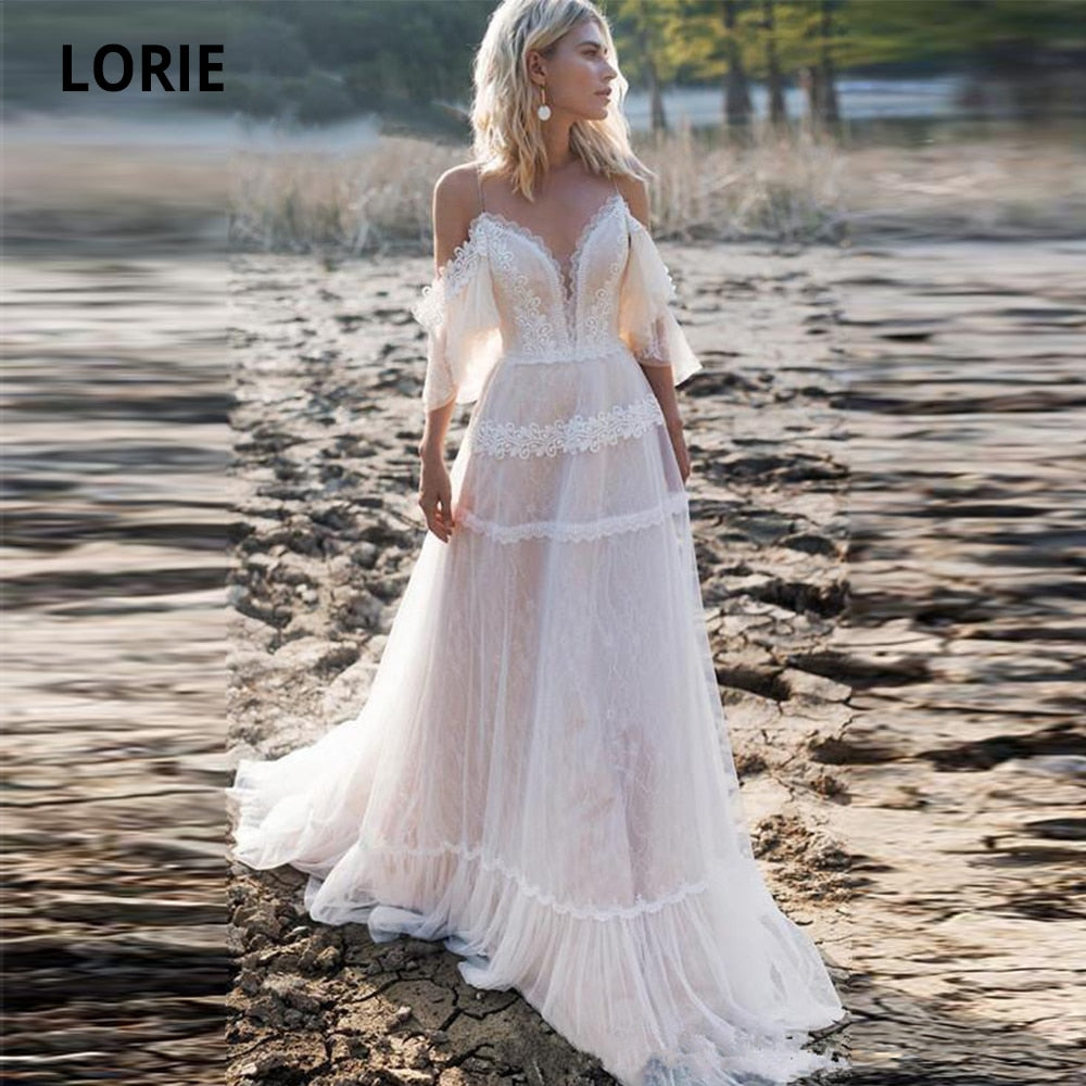 Bohemian Wedding Dresses Off Shoulder