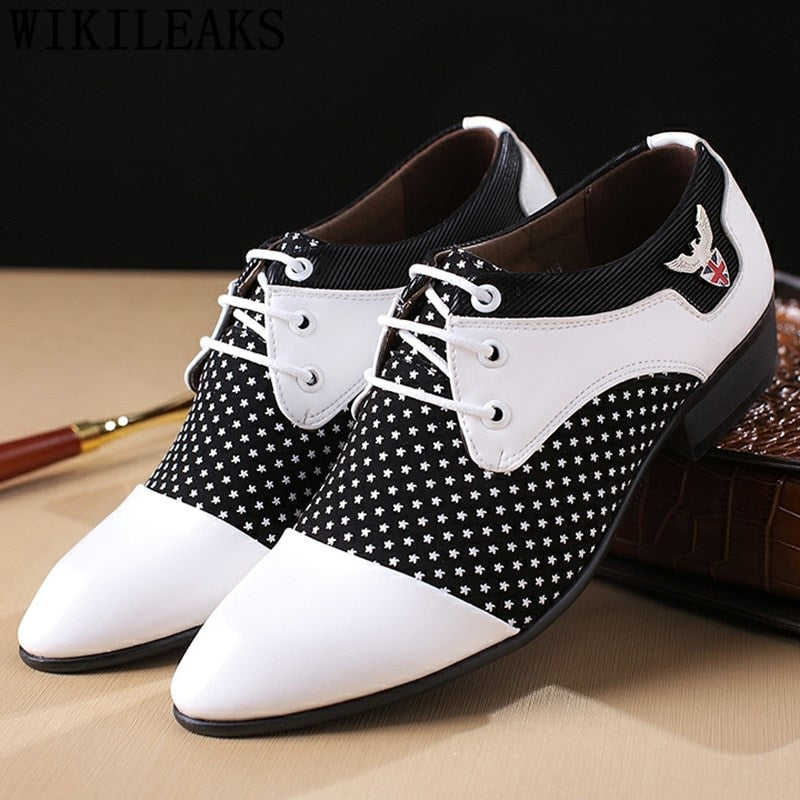 Italian Luxury Brand Wedding Shoes Mens Pointed Toe Dress Shoes Man Leather Oxford Shoes For Men