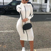 New Fashion Women Sexy Bodycon Dress Elegant Ladies Casual Pencil Dress