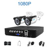 Smar 4CH 1080N 5in1 AHD DVR Kit CCTV System 2pcs 720P/1080P AHD Waterproof/Bullet Camera Security Surveillance Set Email Alarm