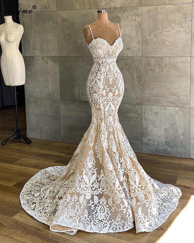 Elegant Full Lace Wedding Dresses