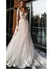 Elegant V-Neck Sexy Romantic Floor Wedding Gowns