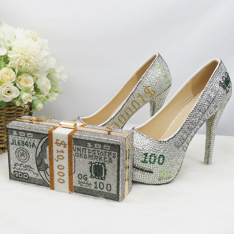 Fashion Dollars Money shoe and bag woman fashion shoes