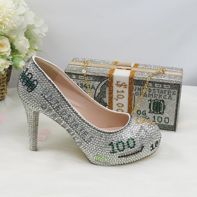 Fashion Dollars Money shoe and bag woman fashion shoes