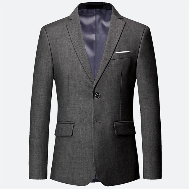 Classic Men's High-end Customized Solid Color Slim Business Dress Groom Wedding