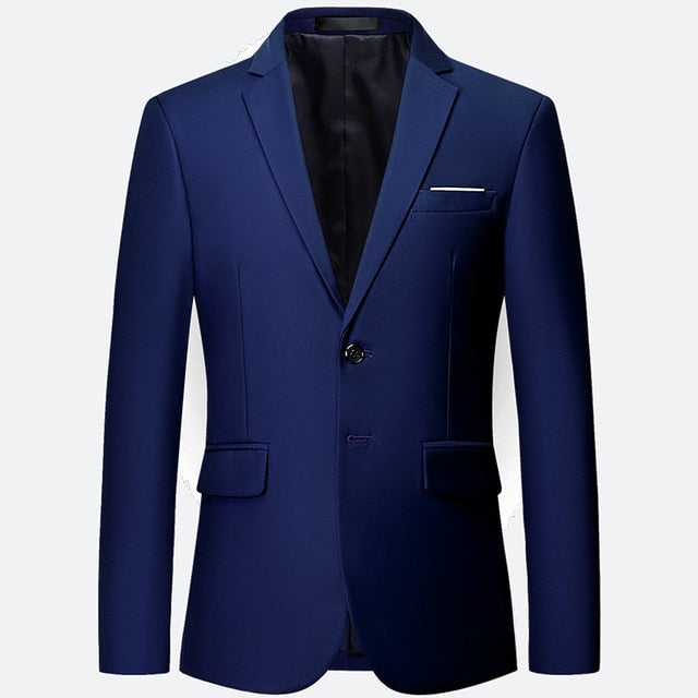 Classic Men's High-end Customized Solid Color Slim Business Dress Groom Wedding