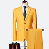 Classic Men's High-end Customized Solid Color Slim Business Dress Groom Wedding