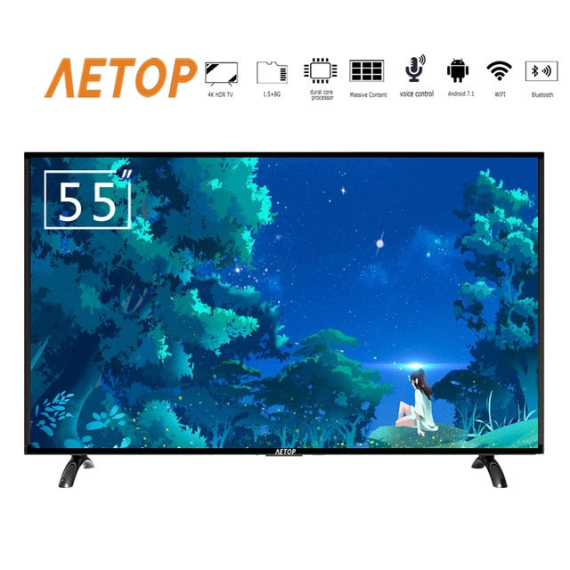 smart tv 55 inch 4k ultra hd android television led lcd tv flat screen