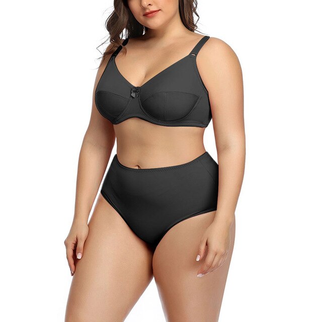 set Sexy gathering Fat MM plus size bra set Large Underwear w