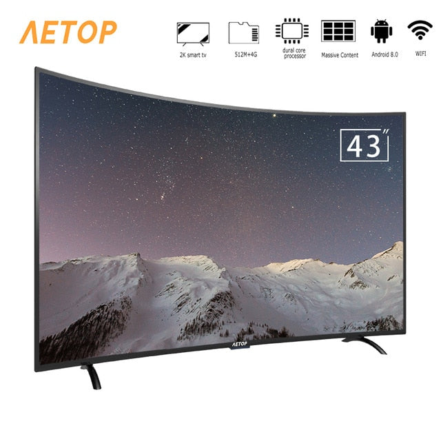 curved screen hd tv led television 4k smart tv 43 inch with bluetooth