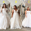 Wedding Dresses Plus Size Boho Appliqued