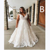 Wedding Dresses Plus Size Boho Appliqued