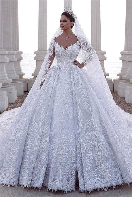 Luxury Wedding Dress Long Princess Dresses