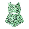 Fashion Printed Casual Two Piece Set Crop Top