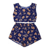 Fashion Printed Casual Two Piece Set Crop Top