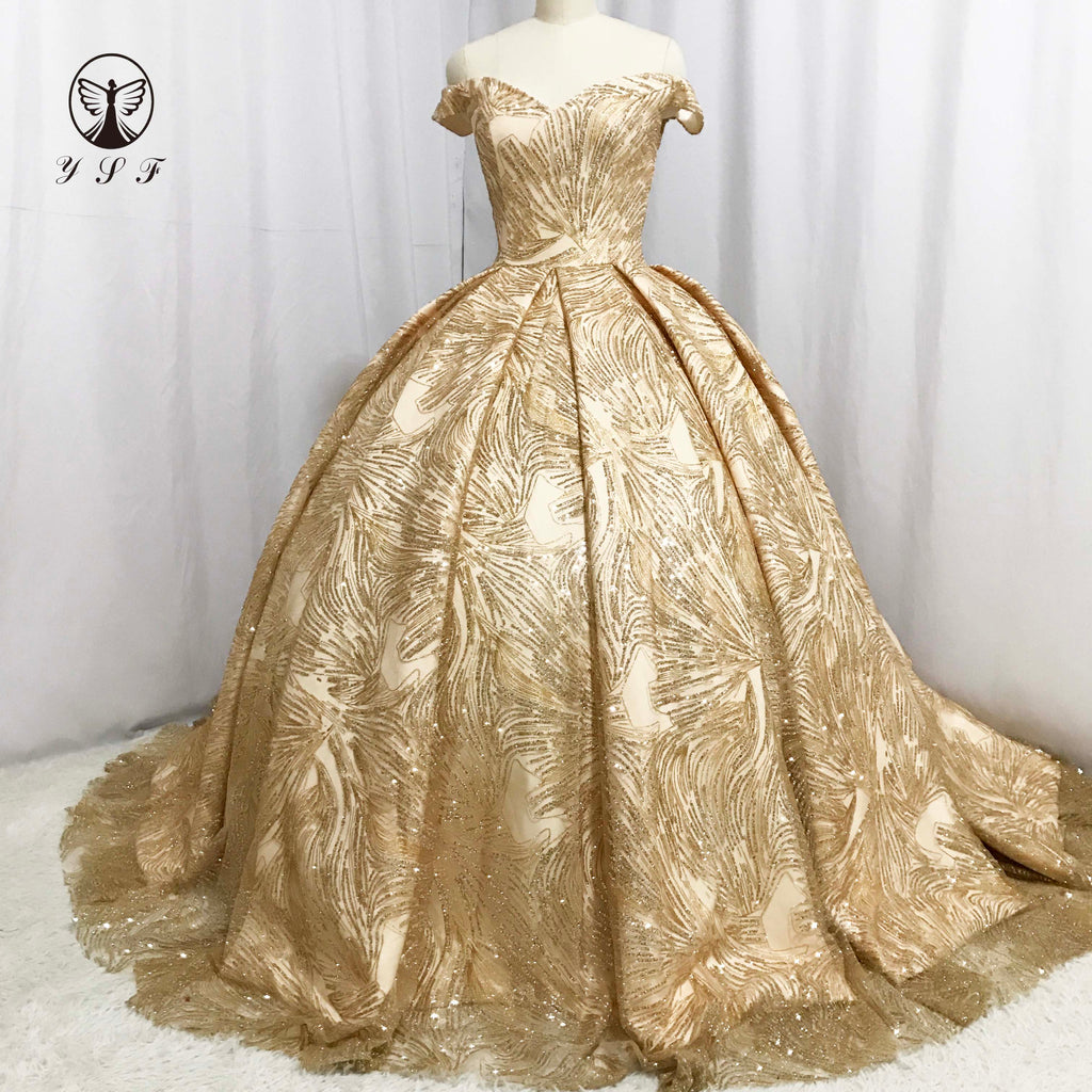 Design Sweetheart Gold wedding Dresses