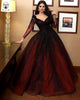 Juliet Neck Sleeve Ball Gown Evening Dresses